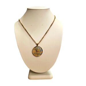 Vintage Chart Jewelry Bitter End Y.C Virgin Gorda Island Pendant Necklace.